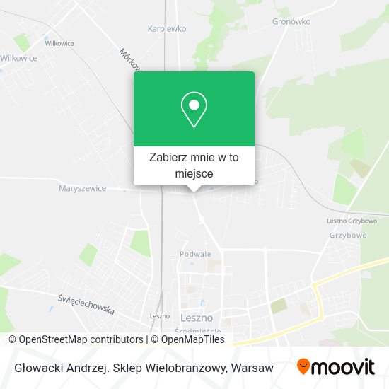 Mapa Głowacki Andrzej. Sklep Wielobranżowy