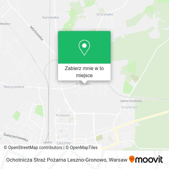 Mapa Ochotnicza Straż Pożarna Leszno-Gronowo