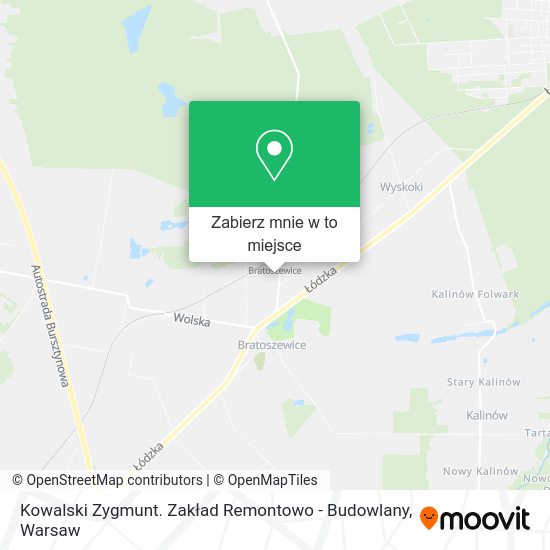 Mapa Kowalski Zygmunt. Zakład Remontowo - Budowlany