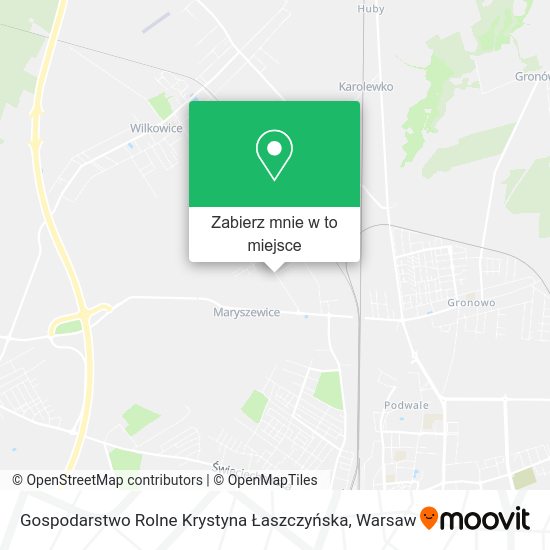 Mapa Gospodarstwo Rolne Krystyna Łaszczyńska