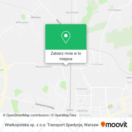 Mapa Wielkopolska sp. z o.o. Transport Spedycja