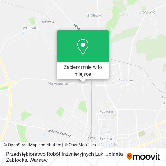 Mapa Przedsiębiorstwo Robót Inżynieryjnych Luki Jolanta Zabłocka