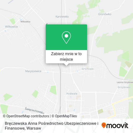 Mapa Bręczewska Anna Pośrednictwo Ubezpieczeniowe i Finansowe