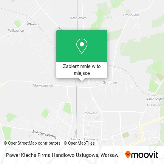 Mapa Paweł Klecha Firma Handlowo Usługowa