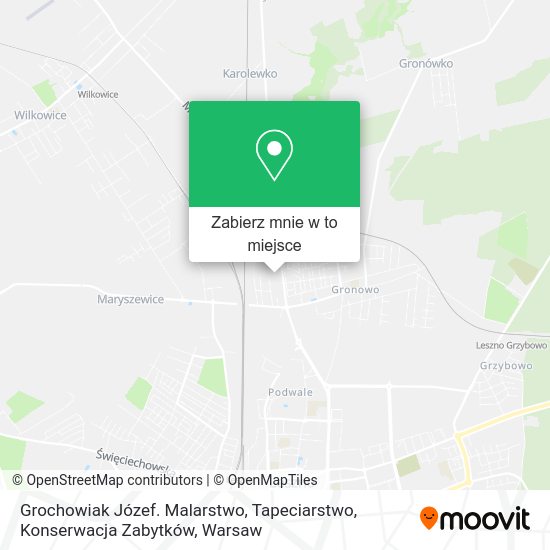 Mapa Grochowiak Józef. Malarstwo, Tapeciarstwo, Konserwacja Zabytków