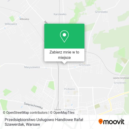 Mapa Przedsiębiorstwo Usługowo Handlowe Rafał Szawerdak