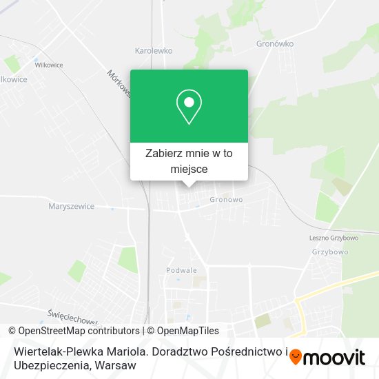 Mapa Wiertelak-Plewka Mariola. Doradztwo Pośrednictwo i Ubezpieczenia