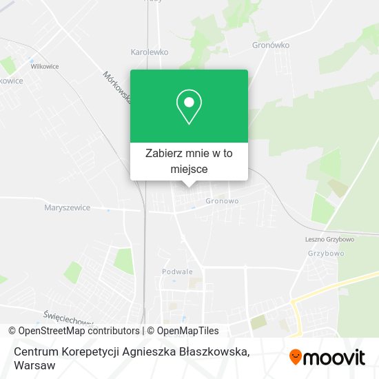 Mapa Centrum Korepetycji Agnieszka Błaszkowska