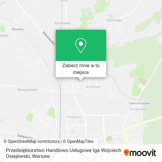 Mapa Przedsiębiorstwo Handlowo Usługowe Iga Wojciech Osiejewski