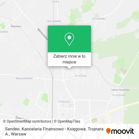 Mapa Sandeo. Kancelaria Finansowo - Księgowa. Trojnara A.