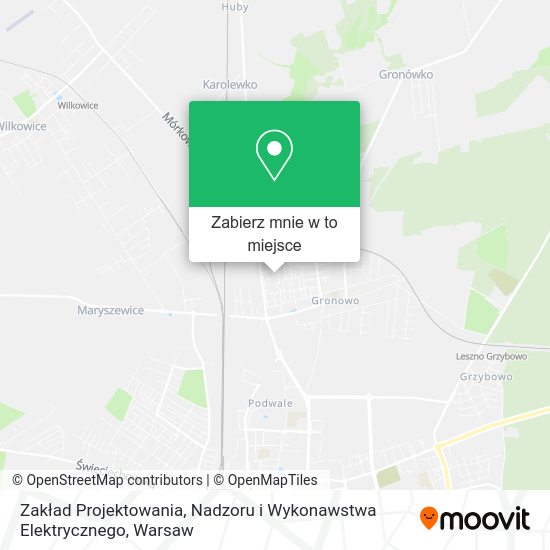 Mapa Zakład Projektowania, Nadzoru i Wykonawstwa Elektrycznego