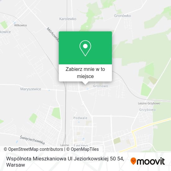 Mapa Wspólnota Mieszkaniowa Ul Jeziorkowskiej 50 54