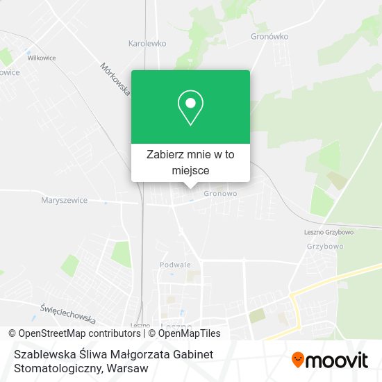 Mapa Szablewska Śliwa Małgorzata Gabinet Stomatologiczny