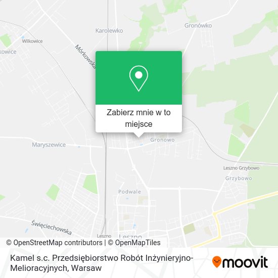 Mapa Kamel s.c. Przedsiębiorstwo Robót Inżynieryjno-Melioracyjnych