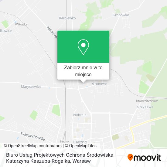 Mapa Biuro Usług Projektowych Ochrona Środowiska Katarzyna Kaszuba-Rogalka