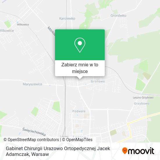 Mapa Gabinet Chirurgii Urazowo Ortopedycznej Jacek Adamczak