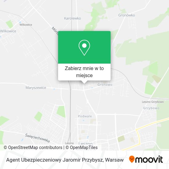 Mapa Agent Ubezpieczeniowy Jaromir Przybysz