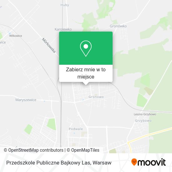 Mapa Przedszkole Publiczne Bajkowy Las