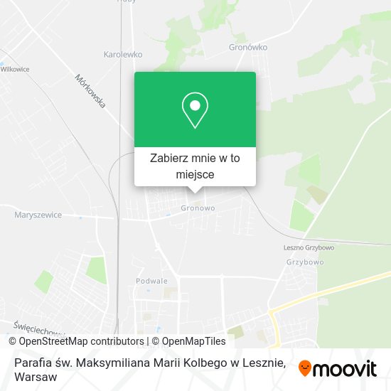 Mapa Parafia św. Maksymiliana Marii Kolbego w Lesznie