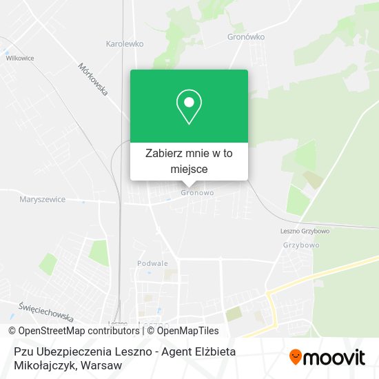 Mapa Pzu Ubezpieczenia Leszno - Agent Elżbieta Mikołajczyk