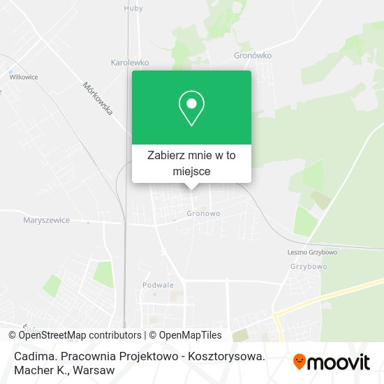 Mapa Cadima. Pracownia Projektowo - Kosztorysowa. Macher K.