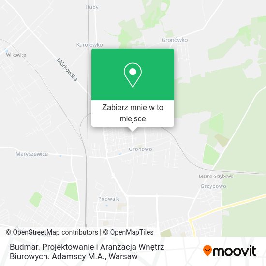 Mapa Budmar. Projektowanie i Aranżacja Wnętrz Biurowych. Adamscy M.A.