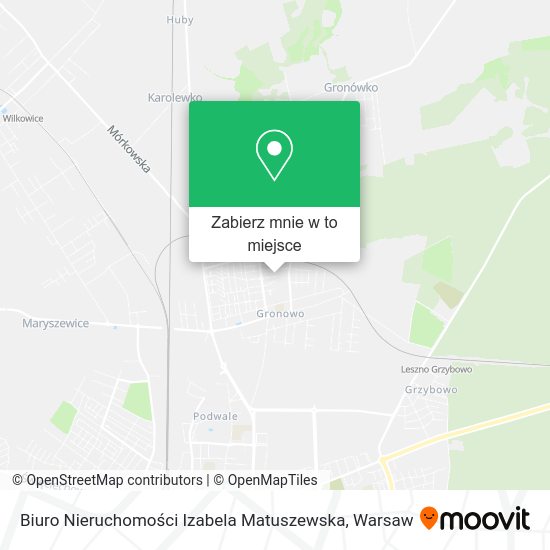 Mapa Biuro Nieruchomości Izabela Matuszewska