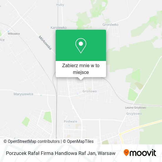 Mapa Porzucek Rafał Firma Handlowa Raf Jan