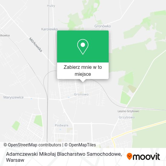 Mapa Adamczewski Mikołaj Blacharstwo Samochodowe