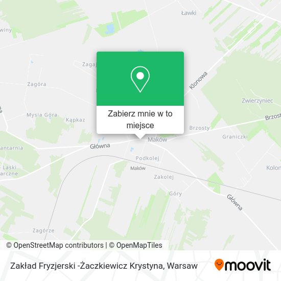 Mapa Zakład Fryzjerski -Żaczkiewicz Krystyna