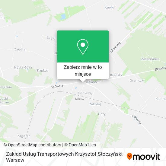 Mapa Zakład Usług Transportowych Krzysztof Stoczyński