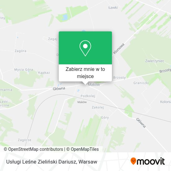 Mapa Usługi Leśne Zieliński Dariusz