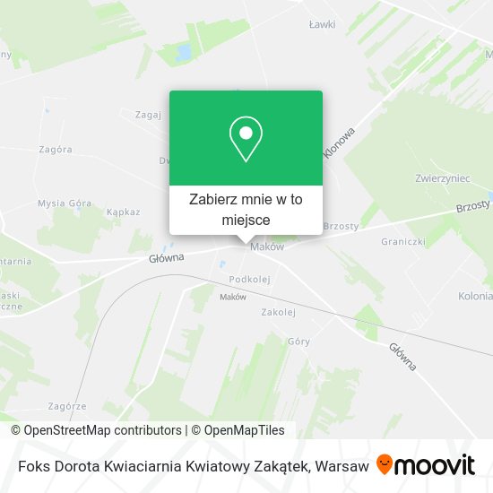 Mapa Foks Dorota Kwiaciarnia Kwiatowy Zakątek