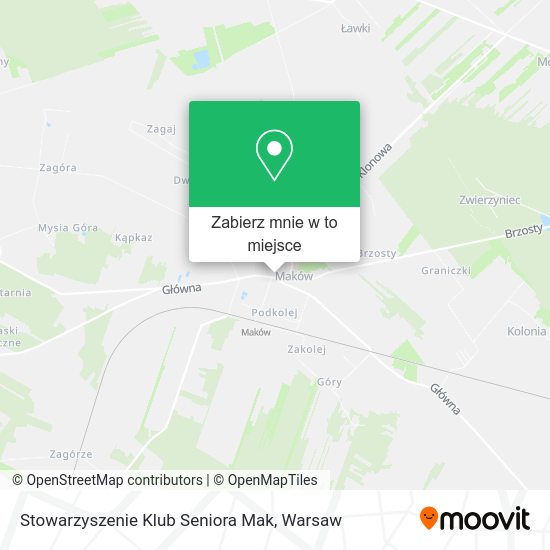 Mapa Stowarzyszenie Klub Seniora Mak