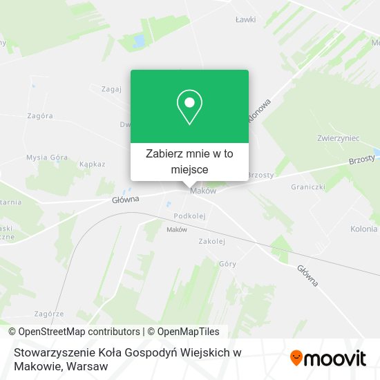 Mapa Stowarzyszenie Koła Gospodyń Wiejskich w Makowie