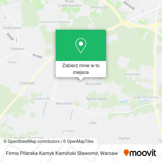 Mapa Firma Pilarska Kamyk Kamiński Sławomir