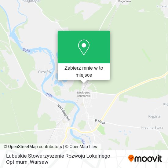 Mapa Lubuskie Stowarzyszenie Rozwoju Lokalnego Optimum