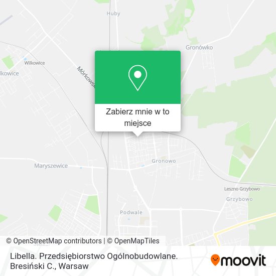 Mapa Libella. Przedsiębiorstwo Ogólnobudowlane. Bresiński C.