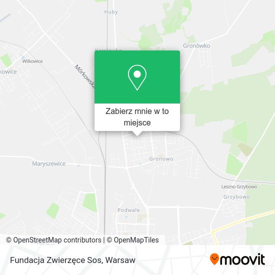 Mapa Fundacja Zwierzęce Sos