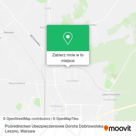 Mapa Pośrednictwo Ubezpieczeniowe Dorota Dobrowolska Leszno