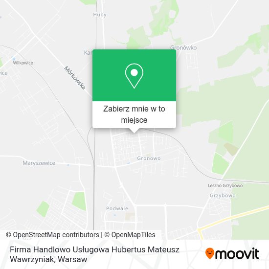 Mapa Firma Handlowo Usługowa Hubertus Mateusz Wawrzyniak