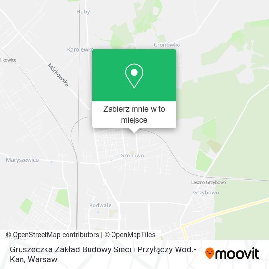 Mapa Gruszeczka Zakład Budowy Sieci i Przyłączy Wod.-Kan