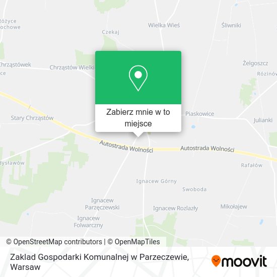 Mapa Zaklad Gospodarki Komunalnej w Parzeczewie