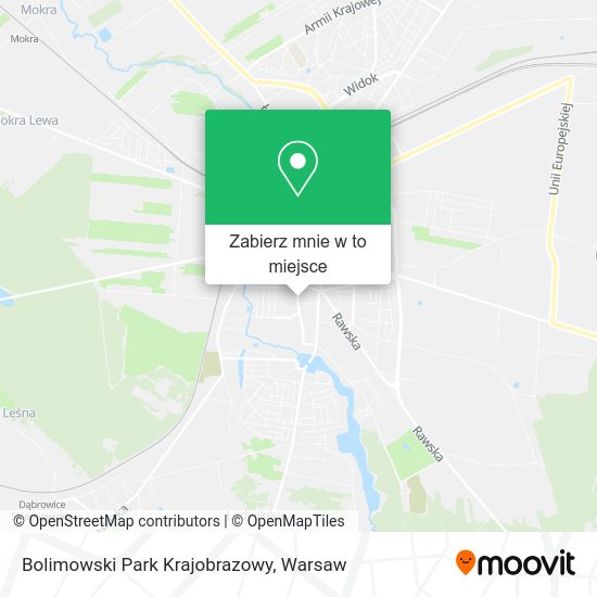 Mapa Bolimowski Park Krajobrazowy