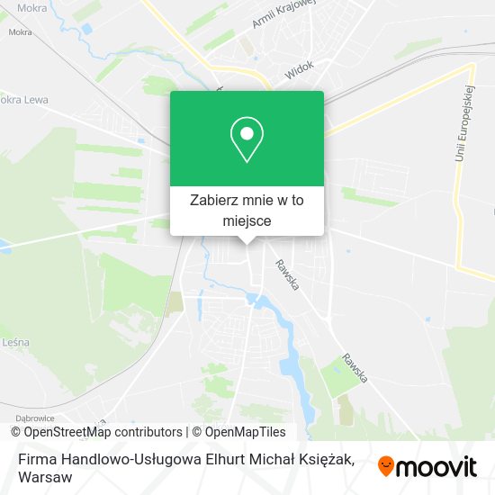 Mapa Firma Handlowo-Usługowa Elhurt Michał Księżak