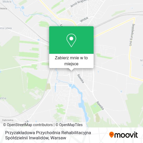 Mapa Przyzakładowa Przychodnia Rehabilitacyjna Spółdzielnii Inwalidów