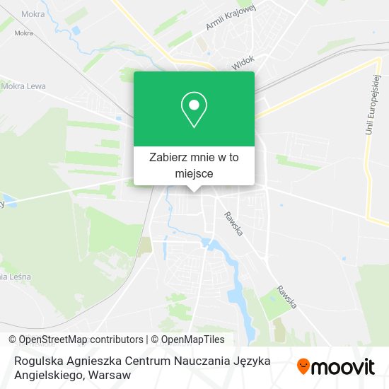 Mapa Rogulska Agnieszka Centrum Nauczania Języka Angielskiego