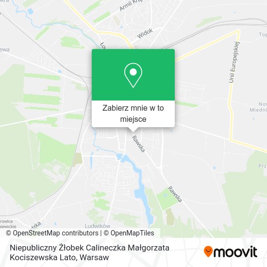 Mapa Niepubliczny Żłobek Calineczka Małgorzata Kociszewska Lato