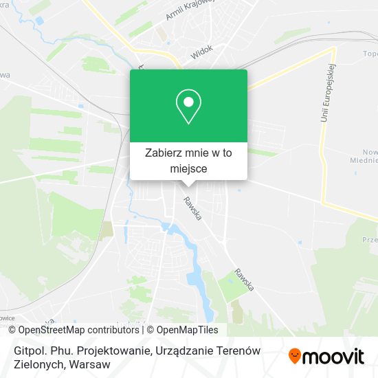 Mapa Gitpol. Phu. Projektowanie, Urządzanie Terenów Zielonych