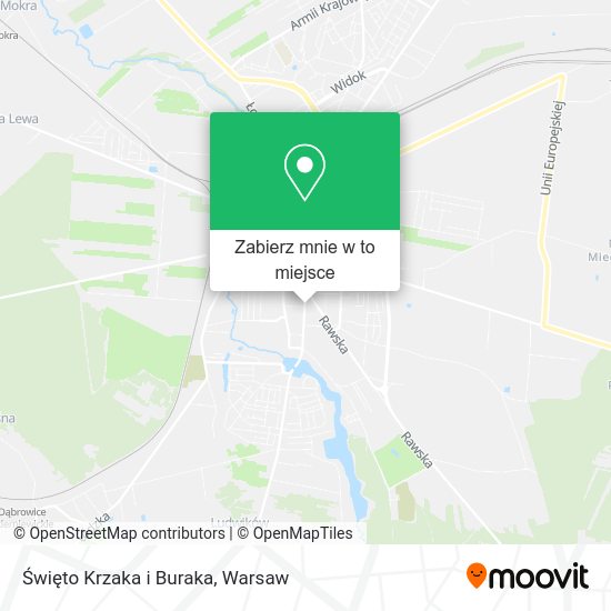 Mapa Święto Krzaka i Buraka